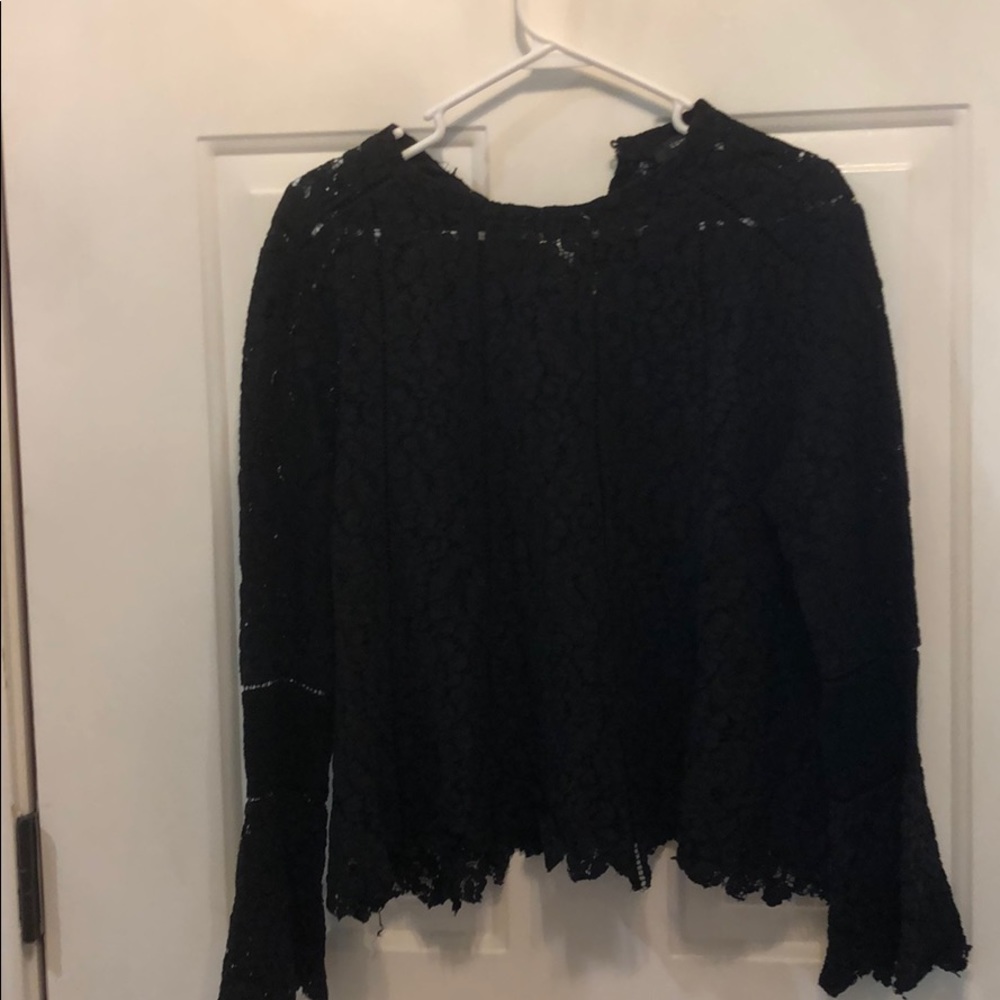 Black lace blouse